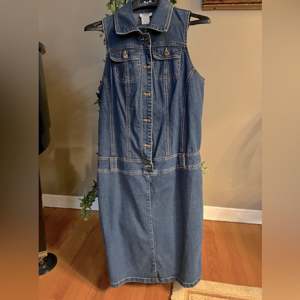 Monroe & Co. Sleeveless Jean Dress Size Large
